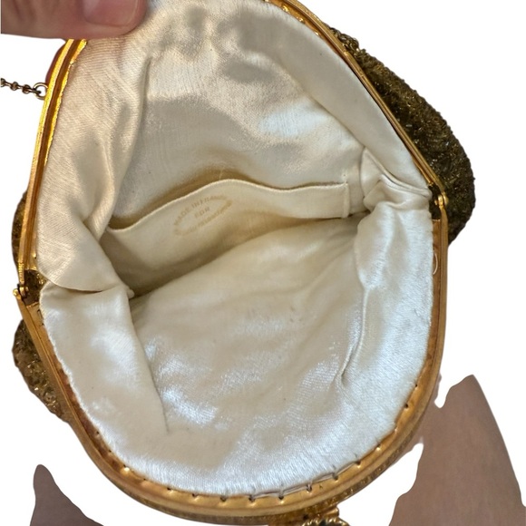 VINTAGE Elegant Gold Beaded Small Bag - Picture 5 of 6
